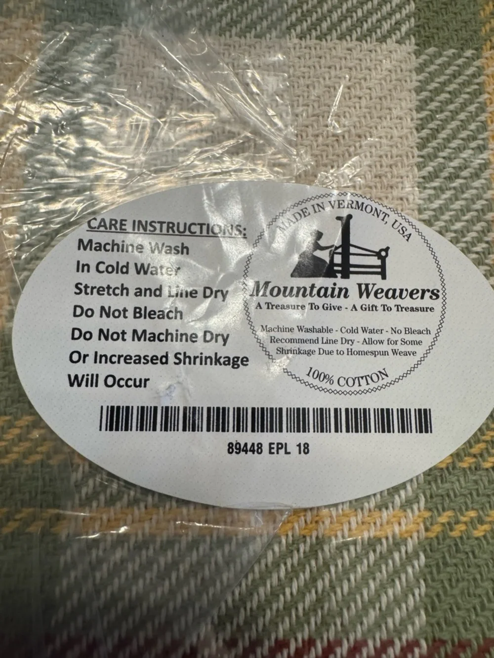NEW Mountain Weavers Hartland Fall Plaid Set of 4 Placemats & Four Napkins